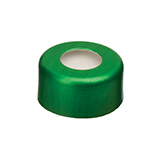 11mm Aluminum Crimp Seal (green) with Septa PTFE/Silicone, pk.100